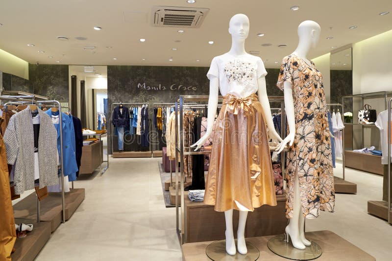 Interior of Women`s Clothing Store in the Mall Editorial Stock Photo ...