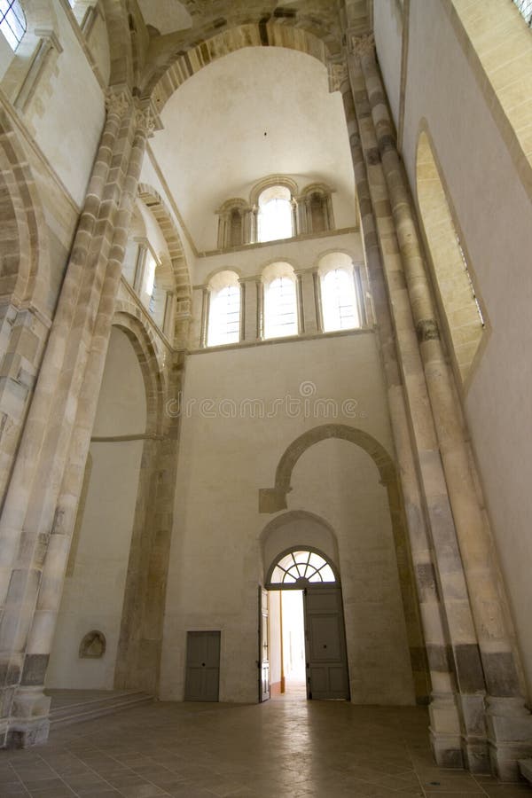 Interior medieval abbey cluny