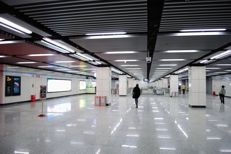 Interior of a metro station royalty free stock photography