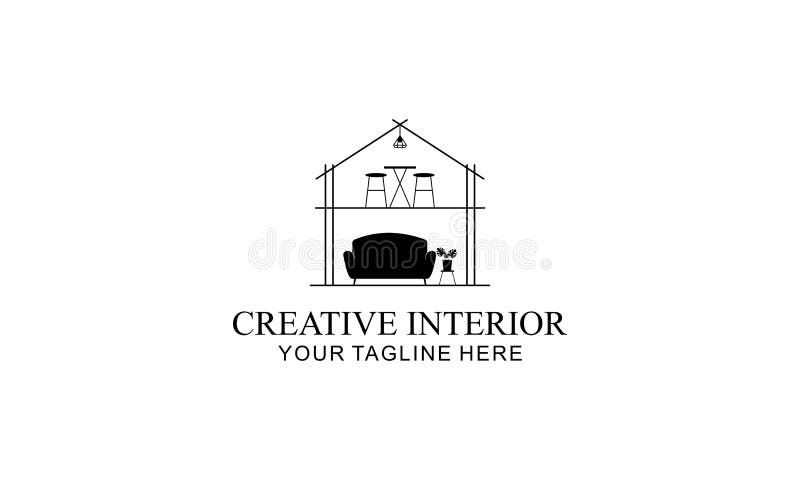 Interior Minimalist Room, Gallery Furniture Logo Design Vector Stock ...