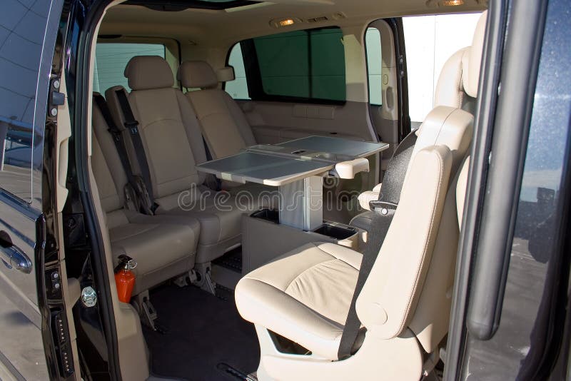 Interior of a minivan
