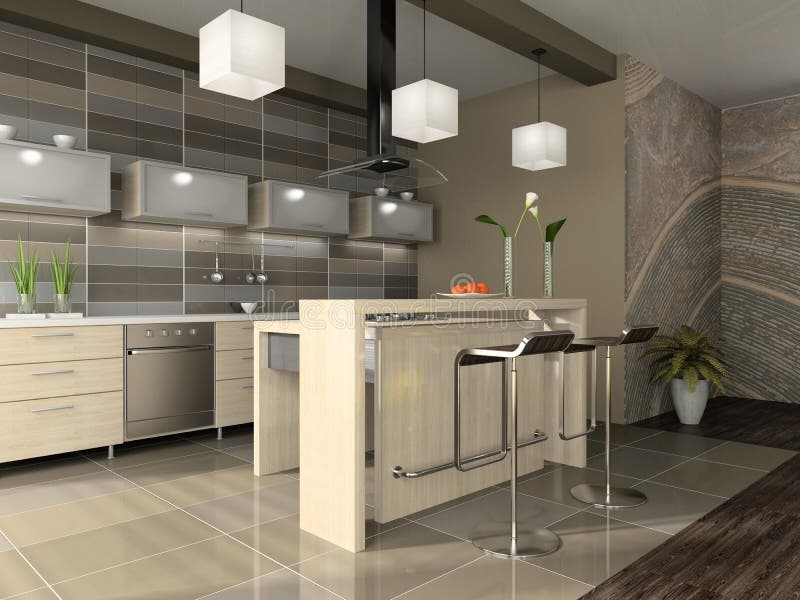 Interior of the modern apartment vector illustration Interior of the modern apartment vector illustration