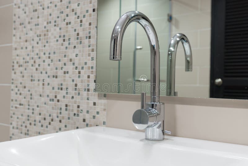 Interior modern of the bathroom stock image