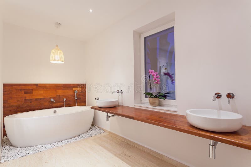 Interior of modern bathroom with window royalty free stock photo Interior of modern bathroom with window royalty free stock photo