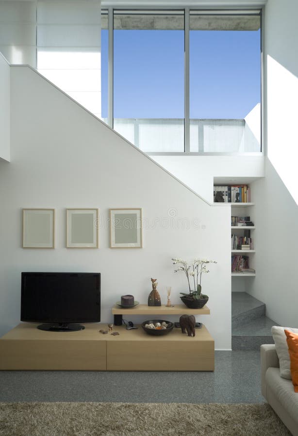Interior modern brick house stock images