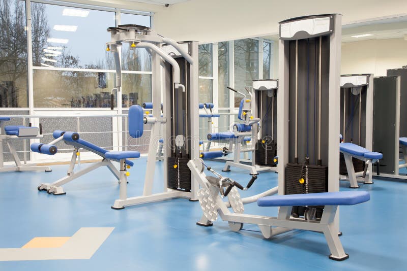 Interior of a modern gym royalty free stock images