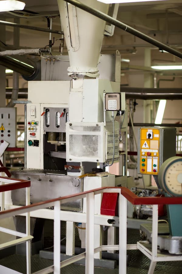 The Interior of Modern Industrial Plant with Electrical Technology