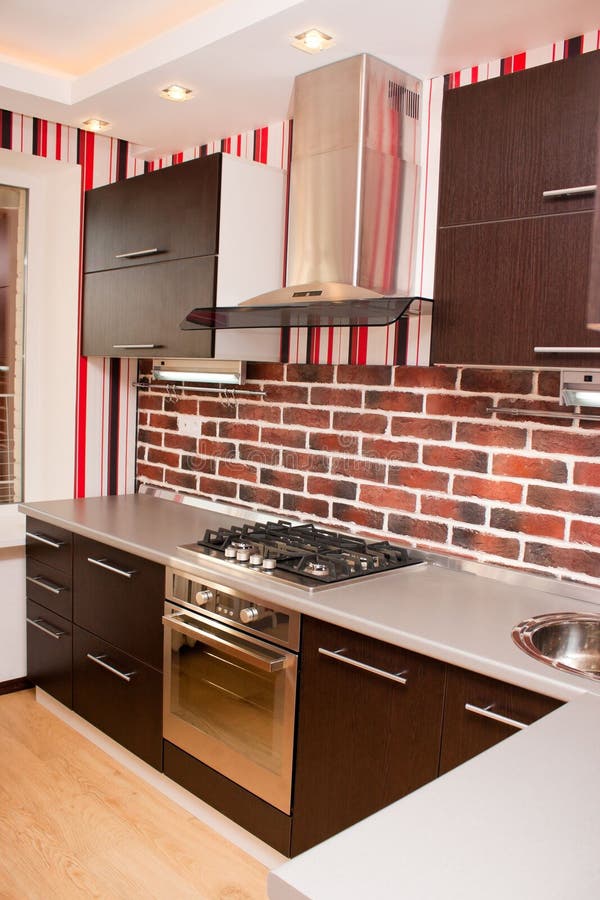 Interior of the modern kitchen