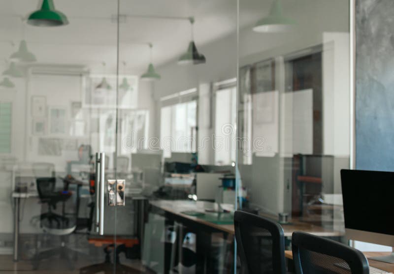 Interior of a modern office space with no staff royalty free stock photo