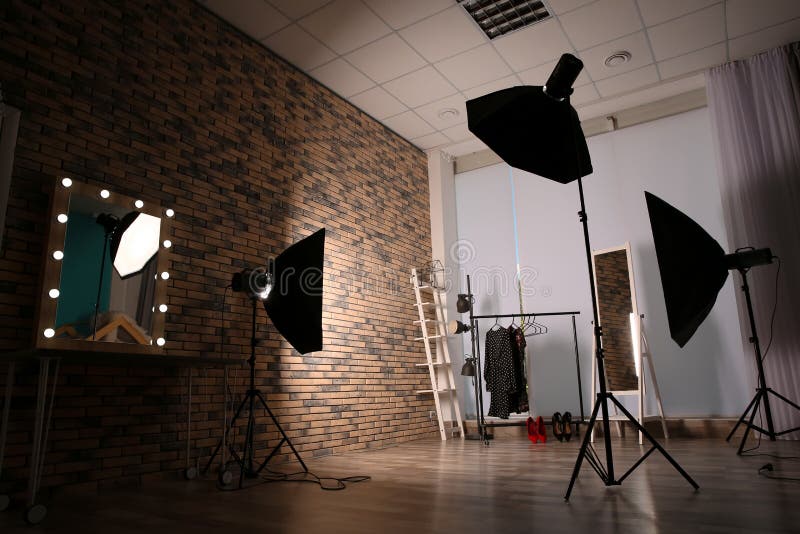 Interior of Modern Photo Studio Stock Photo Image of reflector