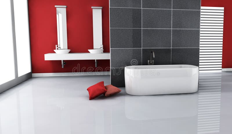 Interior moderno do banheiro imagens de stock Interior moderno do banheiro imagens de stock