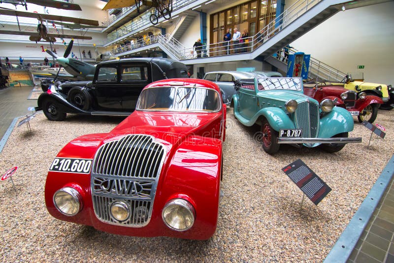 Interior of National Technical Museum in Prague. For over a hundred years extensive co