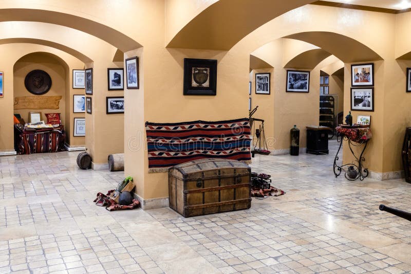 Yerevan, Armenia - October 2, 2023: interior of museum of NOY brandy factory in Yerevan city. Noy is the oldest Yerevan factory for production of Armenian cognac, it was founded in 1877. Cognac production stock images, royalty-free photos and pictures