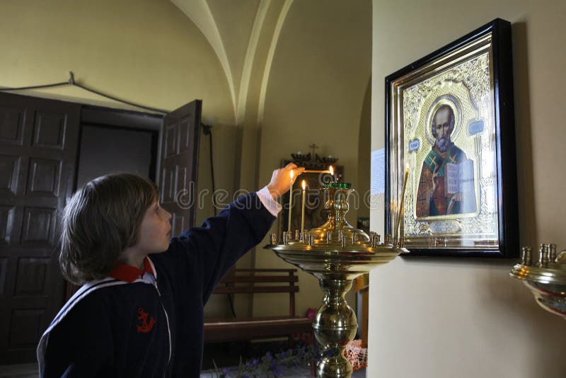 Interior of the Orthodox church.