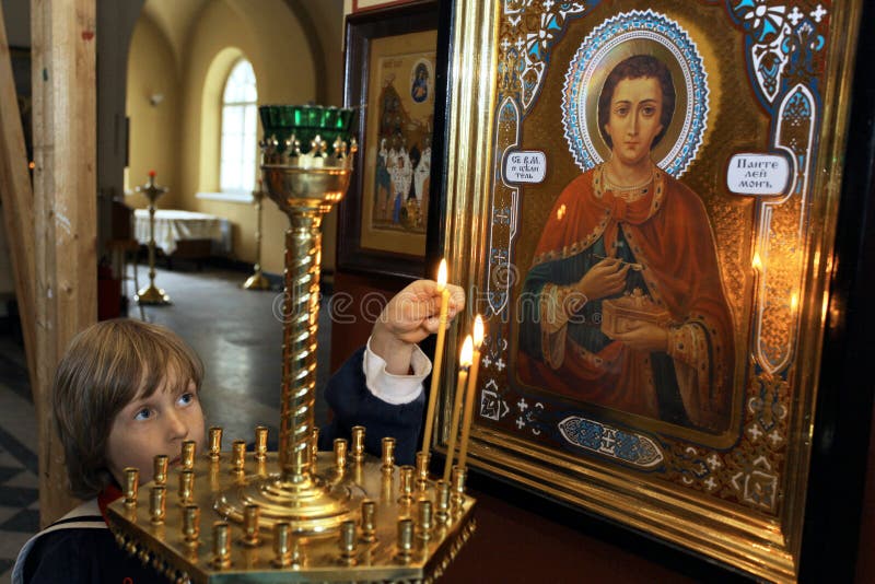 Interior of the Orthodox church.