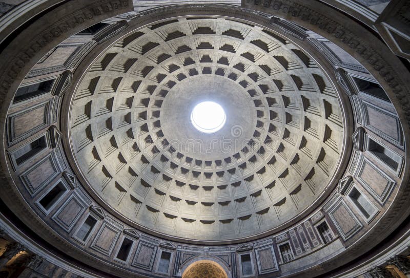 The Interior of Pantheon Dome in Rome Editorial Image Image of italy