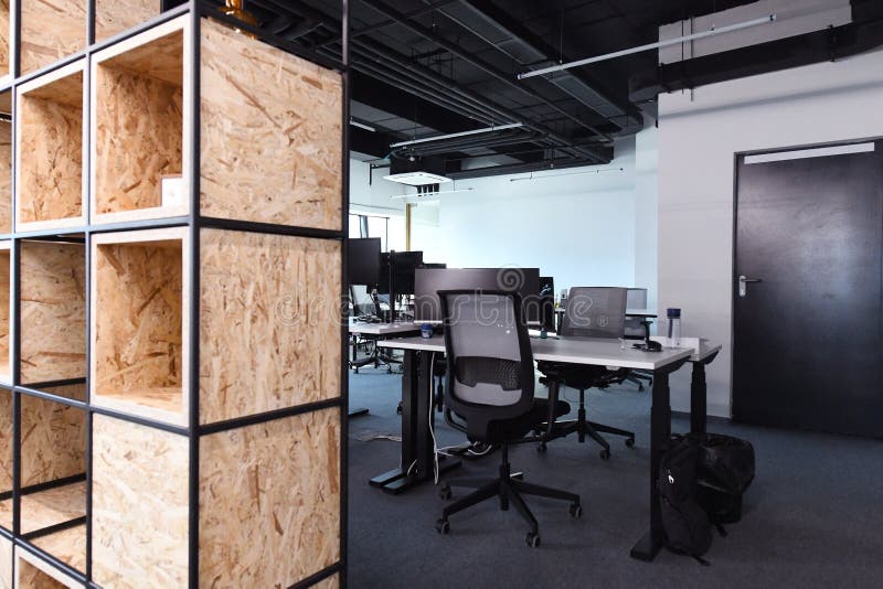 Relaxation area in Modern Office stock photography