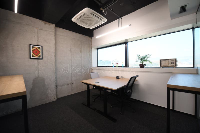 Relaxation area in Modern Office stock image