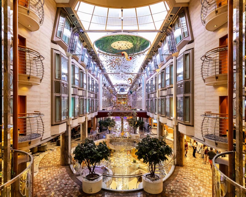 Interior of Royal Caribbean`s `Navigator of the Sea` Cruise Ship. Editorial  Stock Image - Image of modern, holiday: 186379934