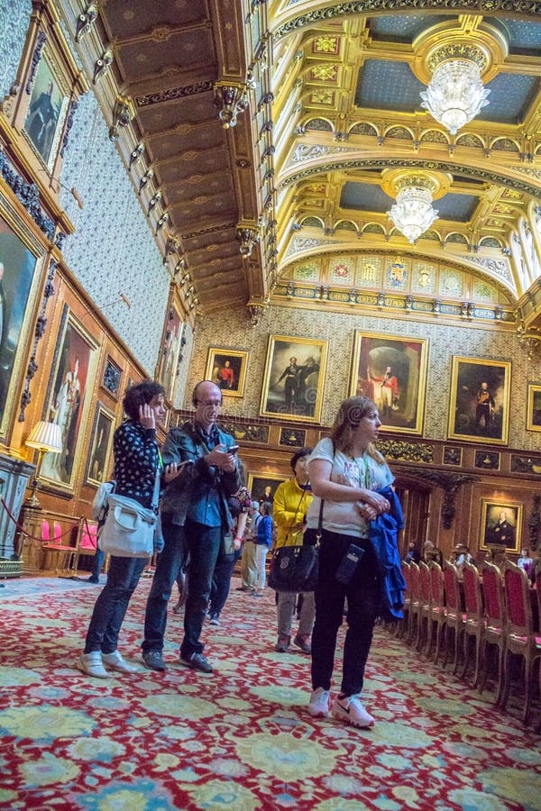 Interior Of Royal Palace In Medieval Windsor Castle Uk