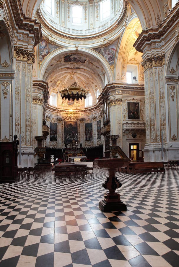 Interior of the Santa Maria Maggiore Cathedral in Bergamo, Italy stock photo Interior of the Santa Maria Maggiore Cathedral in Bergamo, Italy stock photo