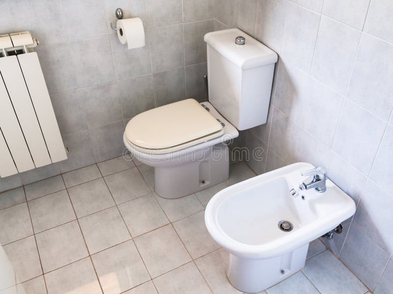 Interior of Simple White Toilet Room Stock Photo Image of italian