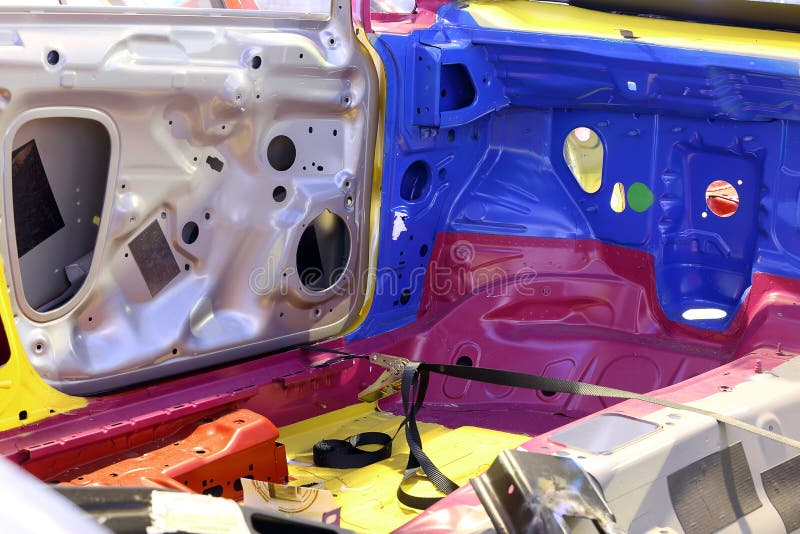 Interior skeleton of a car during assembly royalty free stock photography Interior skeleton of a car during assembly royalty free stock photography