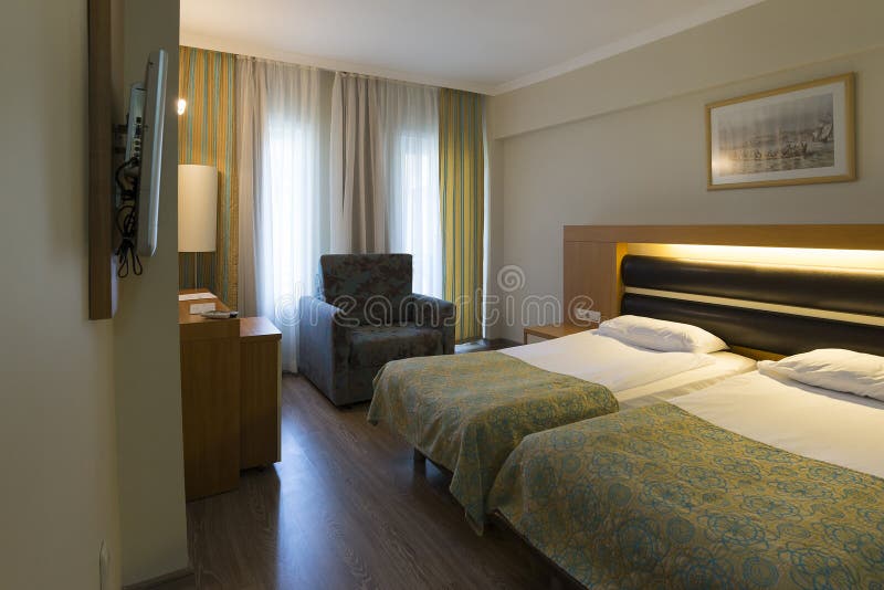 The Interior of Small Hotel Room. Stock Image Image of simple