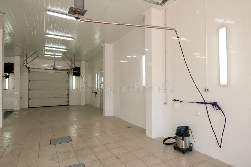 Interior space car wash stock photo. Image of rubber 25279592