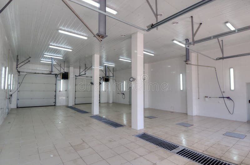 Interior space car wash stock photo. Image of rubber 25279592