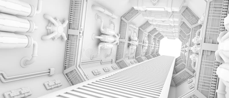 Interior of a spaceship royalty free illustration Interior of a spaceship royalty free illustration