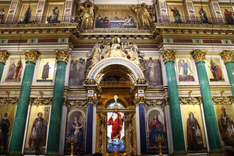 Interior of St. Isaac`s Cathedral, Saint Petersburg