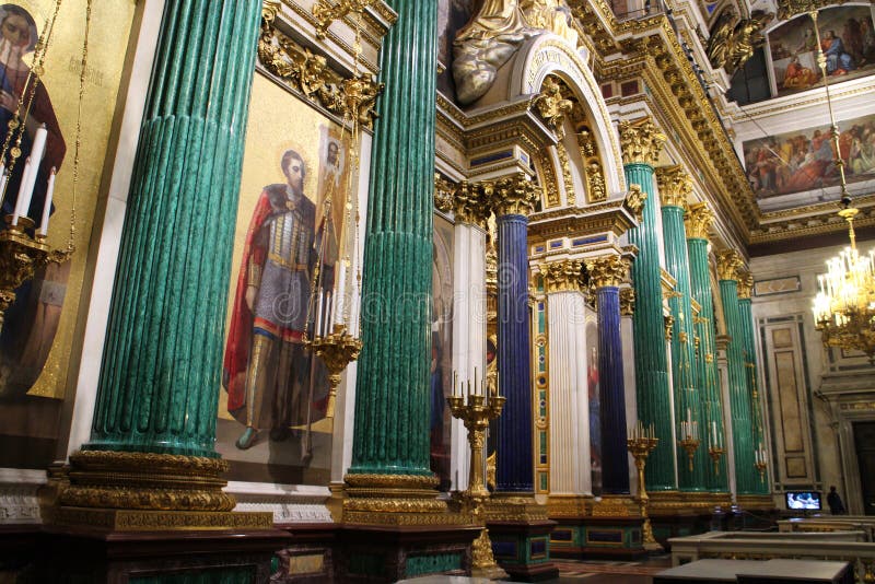 Interior of St. Isaac`s Cathedral, Saint Petersburg