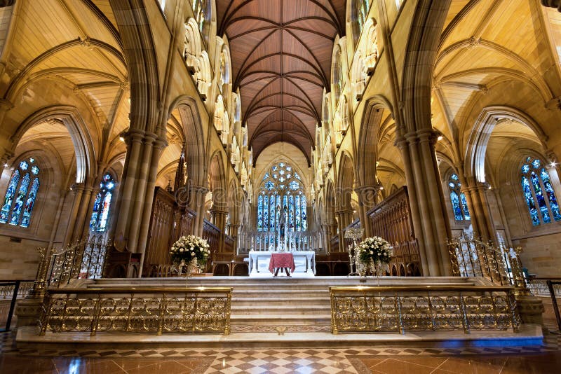 Interior of st mary's cathedral in sydney australia