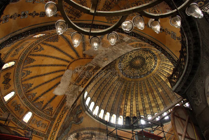 Interior of St. Sophia Cathedral in IStambul