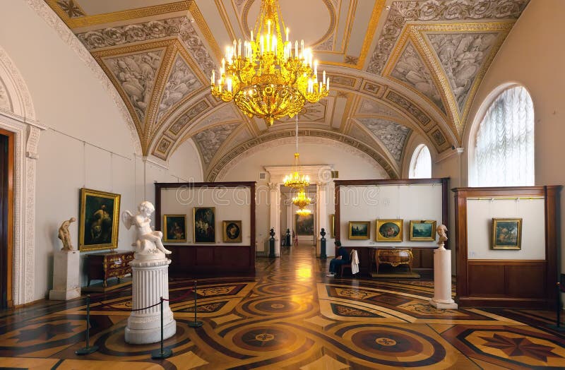 Interior of State Hermitage. Saint Petersburg stock images