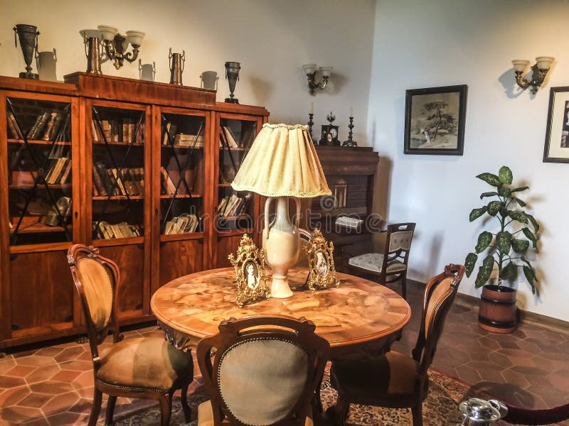 Interior, table, lamp, bookcase royalty free stock images Interior, table, lamp, bookcase royalty free stock images