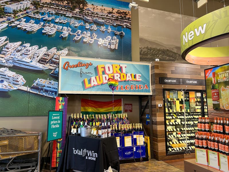 The Interior of a Total Wine Retail Liquor Store in Ft. Lauderdale
