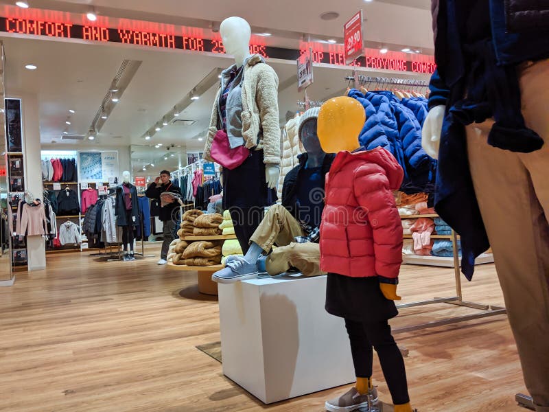 Interior of Uniqlo Clothing Store in a Mall, with Lots of Different ...