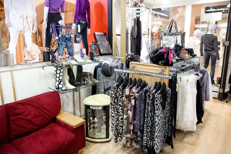 Interior of an Up-Market Fashion Clothing Retail Store Editorial Image ...