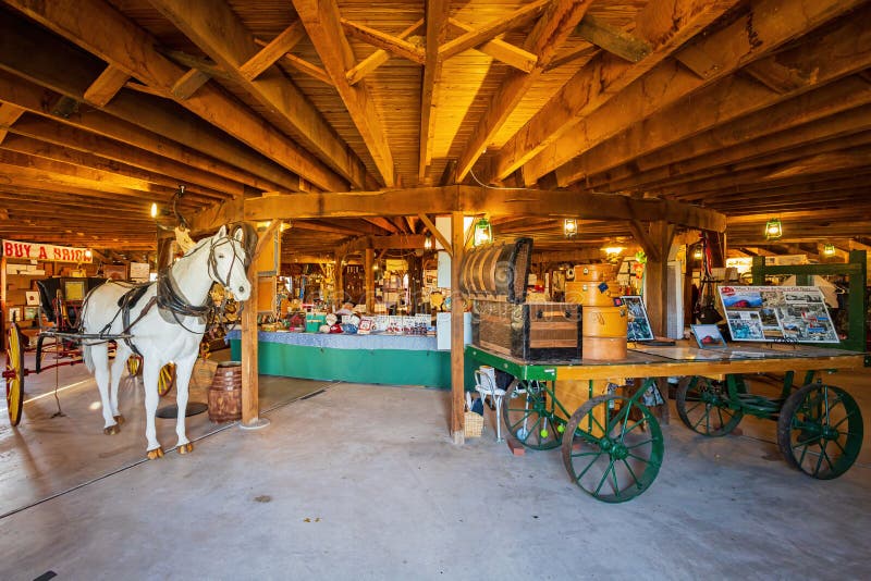 Interior View of the Arcadia Round Barn Editorial Photo Image of