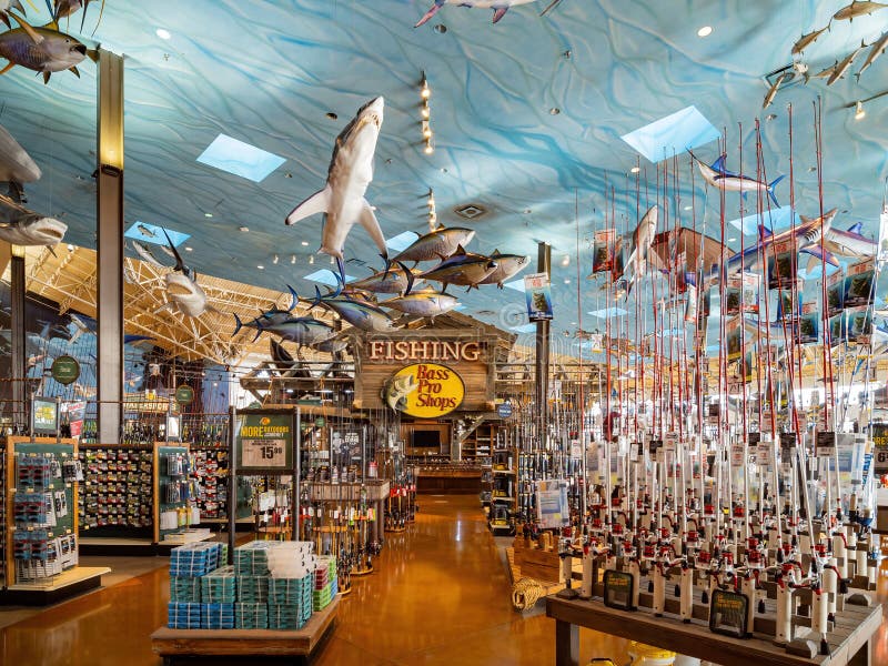 Interior of the Bass Pro Shop, Memphis Tennessee Editorial Stock Image
