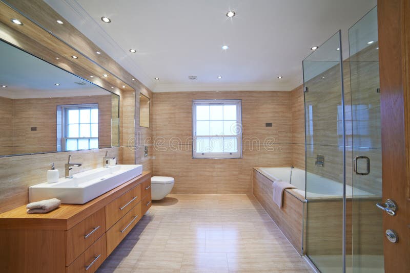 Interior View Of Beautiful Luxury Bathroom royalty free stock photo Interior View Of Beautiful Luxury Bathroom royalty free stock photo