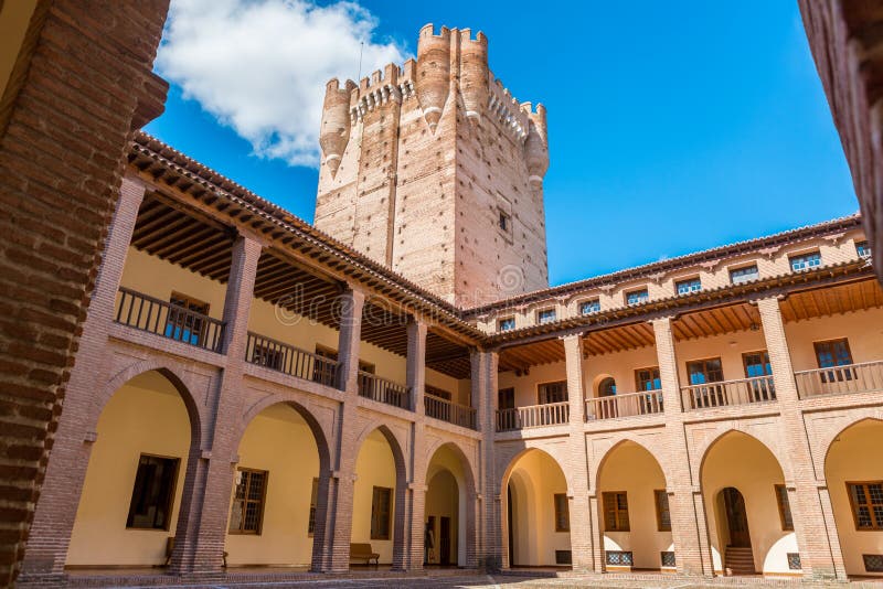 Interior view of the famous castle Castillo de la Mota in Medina del Campo, Valladolid, Spain. stock photography Interior view of the famous castle Castillo de la Mota in Medina del Campo, Valladolid, Spain. stock photography