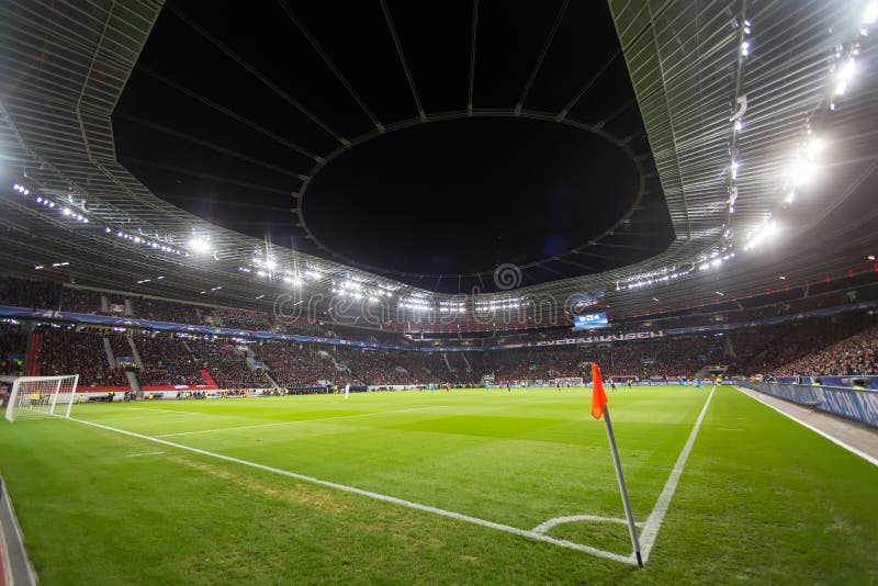 Interior view of the full BayArena Stadium during the UEFA Champ stock photos Interior view of the full BayArena Stadium during the UEFA Champ stock photos