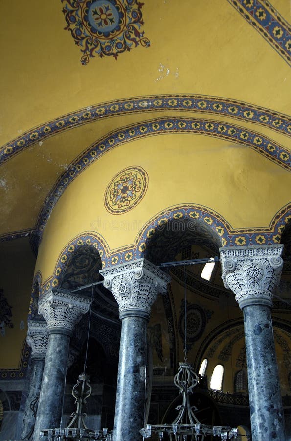 Interior view of the Hagia Sophia.