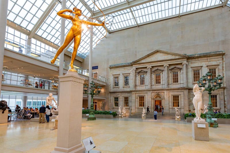 Interior View of the Metropolitan Museum of Art Editorial Stock Photo