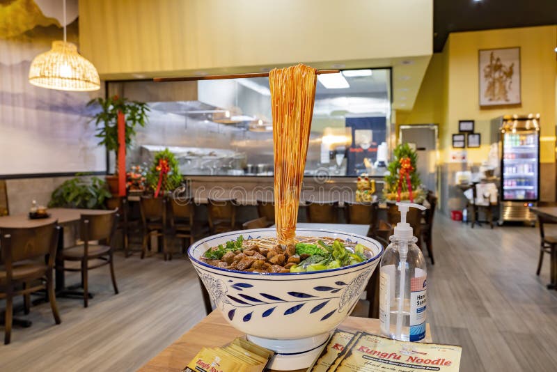 Interior View of a Noodle Restaurant Editorial Stock Photo Image of