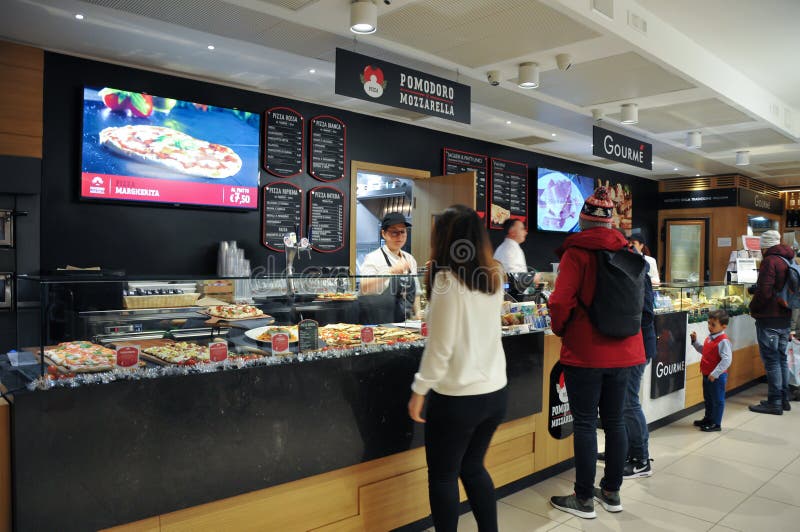 Pizza and Sandwich Shop in Rome Editorial Stock Image Image of fast