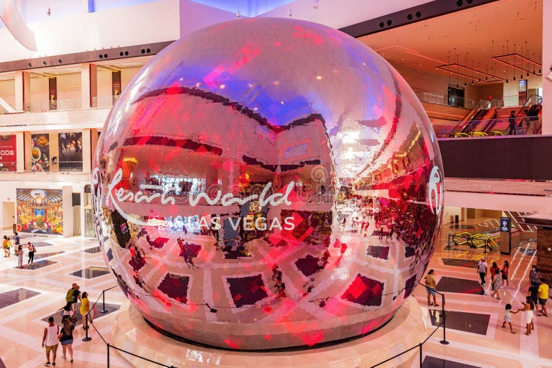 Interior view of the Resorts World casino royalty free stock image